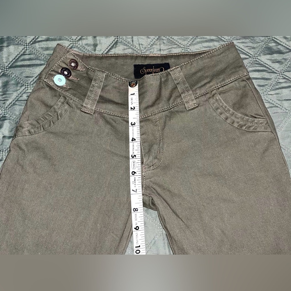 SPOON JEANS Extended-Tab Twill Flare Pants, Size 1/32 Inseam, EUC - Picture 14 of 14